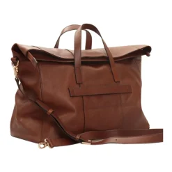 Braune Leder-Duffle-Tasche Modell Alberto