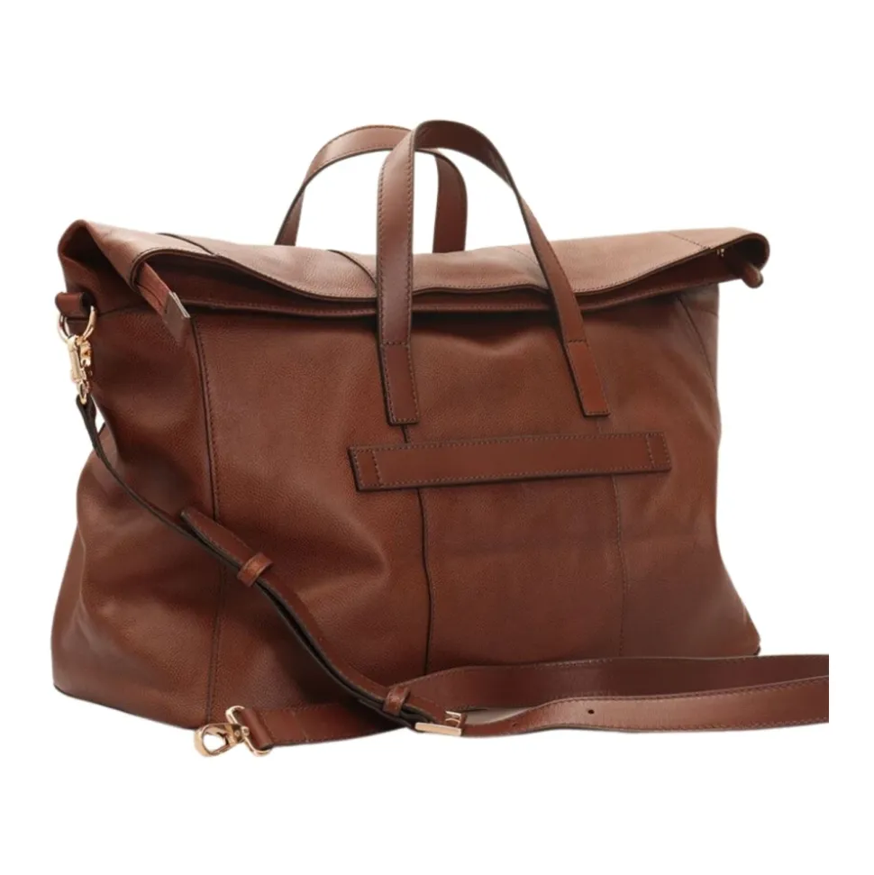 Braune Leder-Duffle-Tasche Modell Alberto