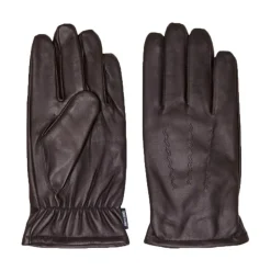 Braune Lederhandschuhe für den Winter