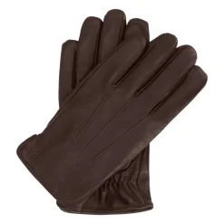 Braune Lederhandschuhe mit Touchscreen-Funktion