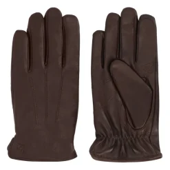 Braune Lederhandschuhe mit Touchscreen-Funktion