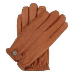 Braune Lederhandschuhe mit Touchscreen-Funktion