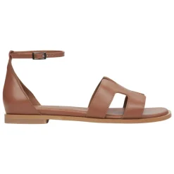 Braune Ledersandalen für Frauen