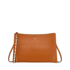 Braune Leder-Schultertasche
