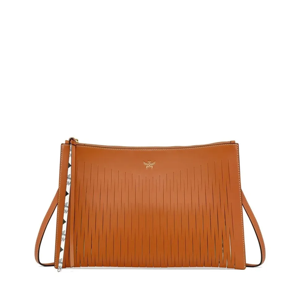 Braune Leder-Schultertasche