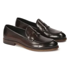 Braune Lederslipper für Herren