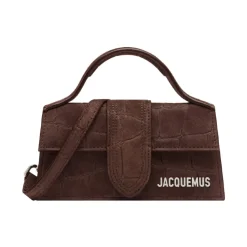 Braune Ledertasche mit Baumwollinterieur