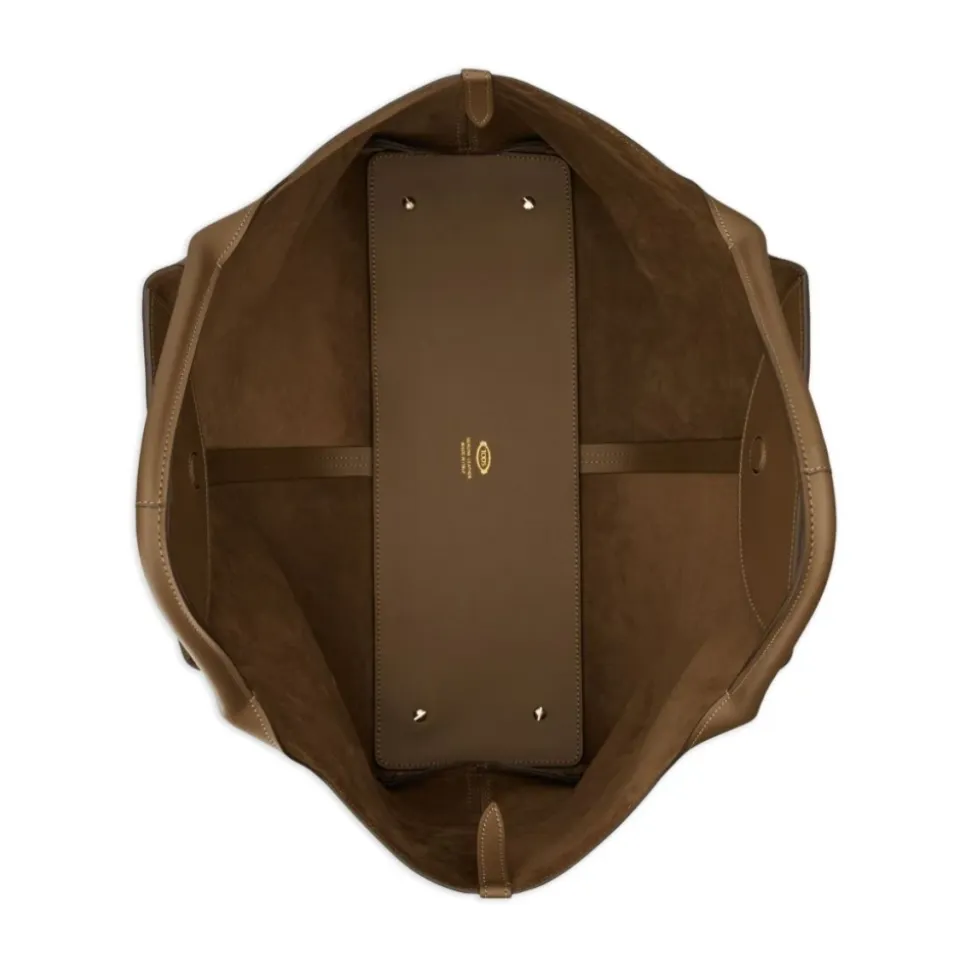 Braune Leder-Tote-Tasche