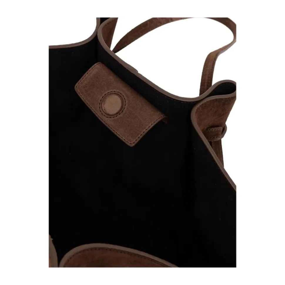 Braune Offene Top Doppel-Schultertasche
