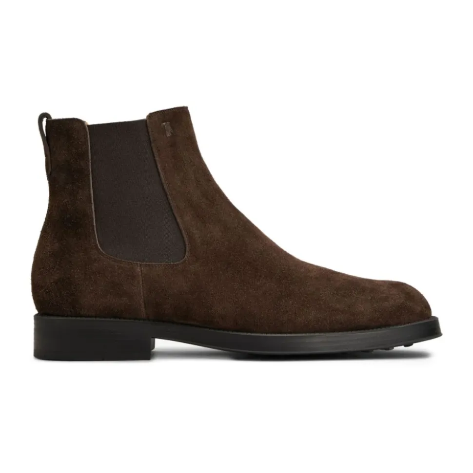 Braune Stiefel mit Elastischen Seitenpaneelen