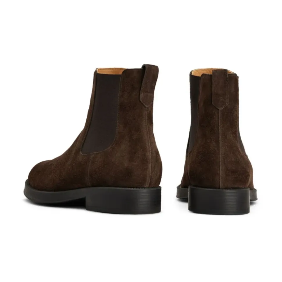 Braune Stiefel mit Elastischen Seitenpaneelen