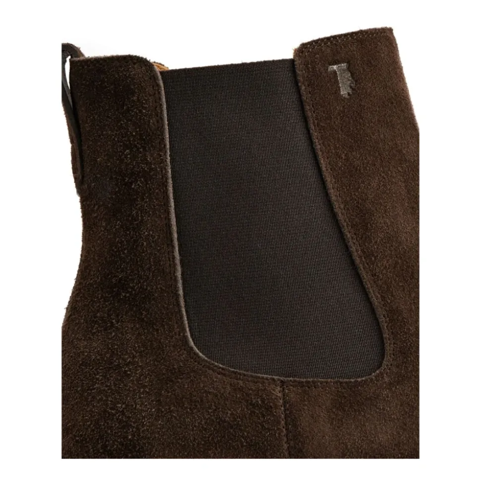 Braune Stiefel mit Elastischen Seitenpaneelen