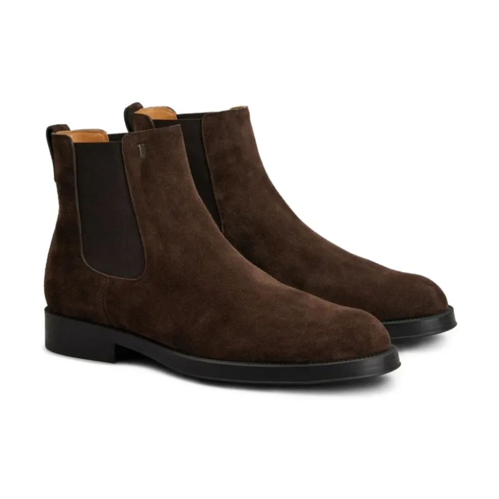 Braune Stiefel mit Elastischen Seitenpaneelen