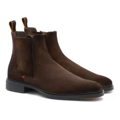 Braune Wildleder Chelsea Stiefel Leichter Stil