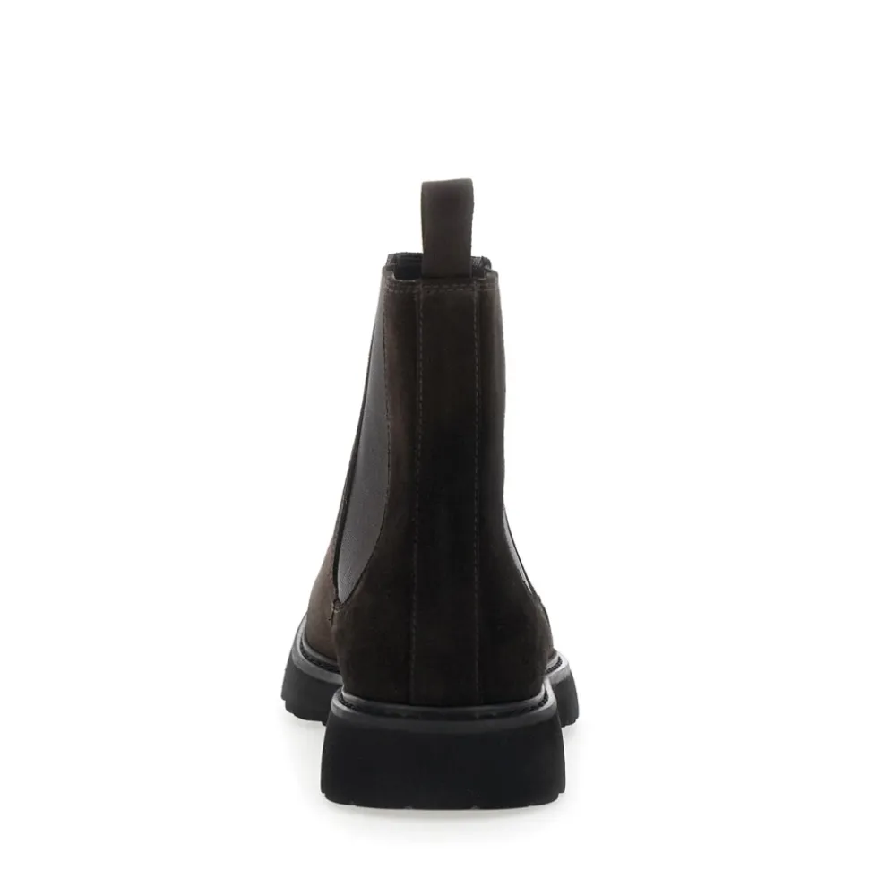 Braune Wildleder Chelsea Stiefel Mann