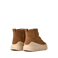 Braune Wildleder Plateau Stiefel