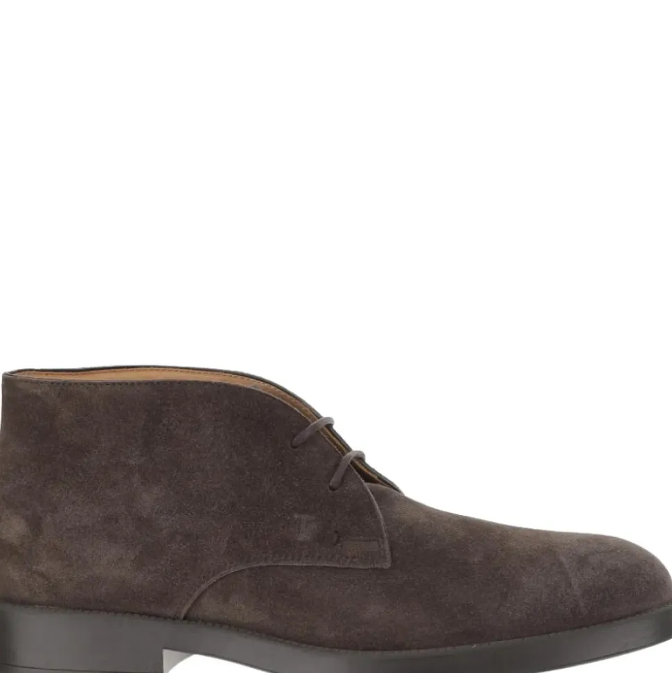 Braune Wildleder Stiefeletten Schnürung