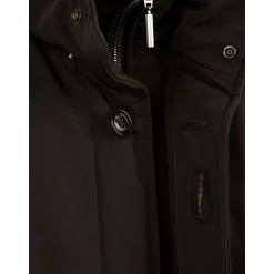 Brauner Reißverschluss Mantel Taschen