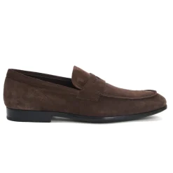 Brauner Wildleder Loafer Schuh