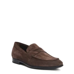 Brauner Wildleder Loafer Schuh