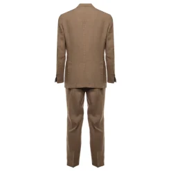 Braunes Kleid mit Jacke und Gürtel