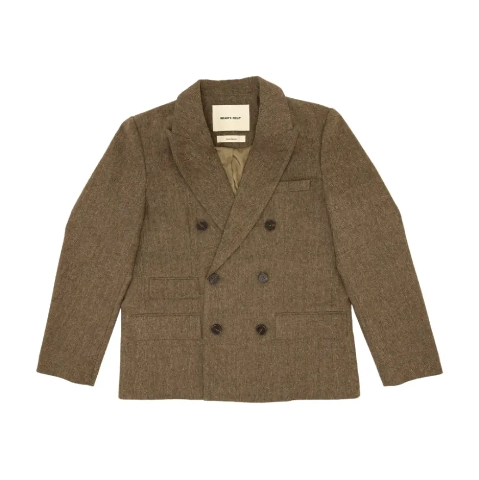 Brown Double Breasted Suit Jacket