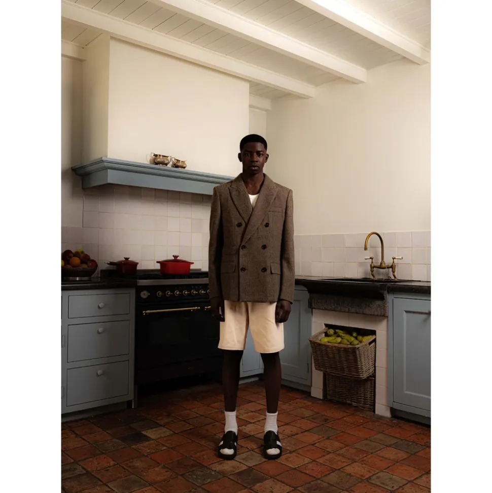 Brown Double Breasted Suit Jacket