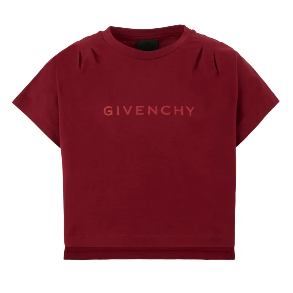 Burgund Kurzarm T-Shirt 4G Motiv