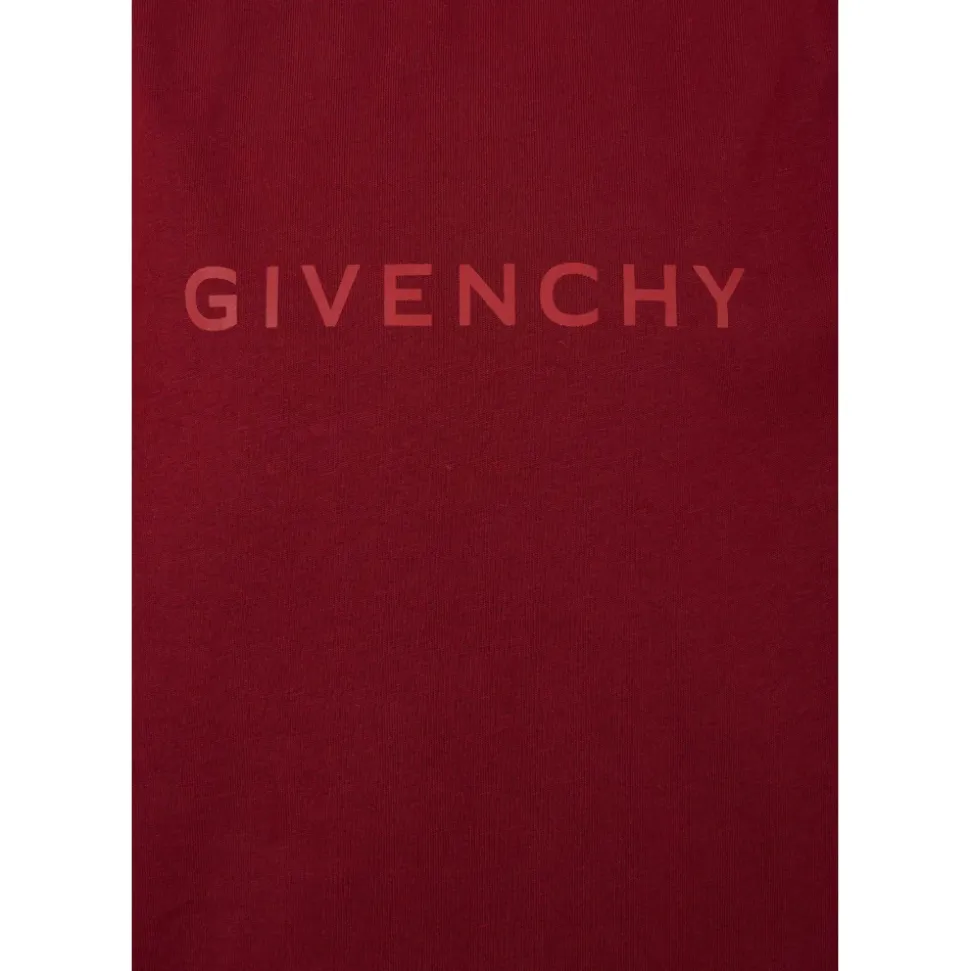 Burgund Kurzarm T-Shirt 4G Motiv