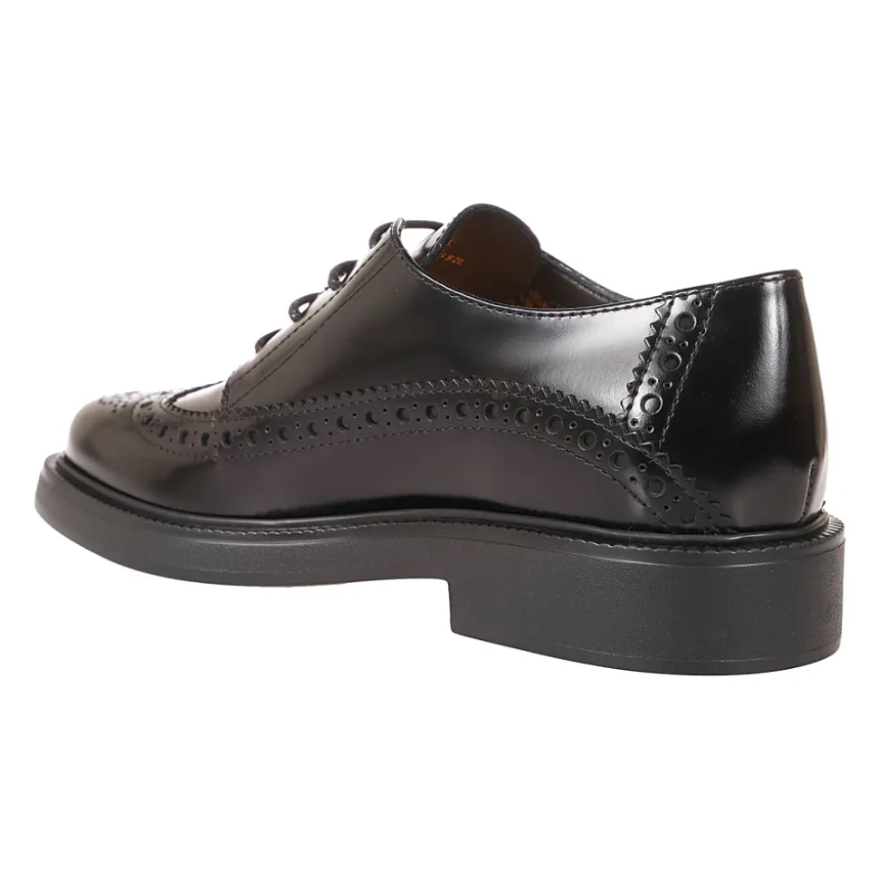 Burgunder Leder Derby Schuhe Gummisohle