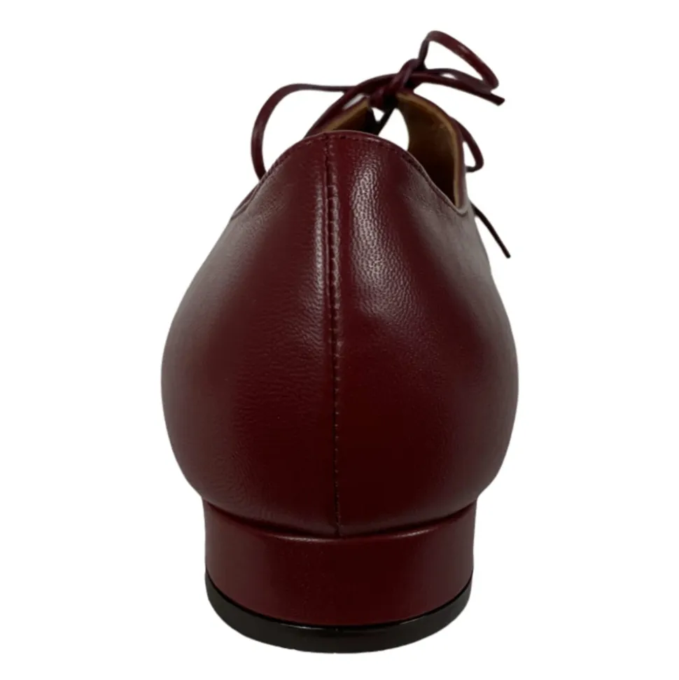 Burgunder Leder Schnürschuhe