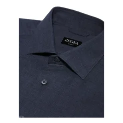 Camisa Marino Tejido Diagonal