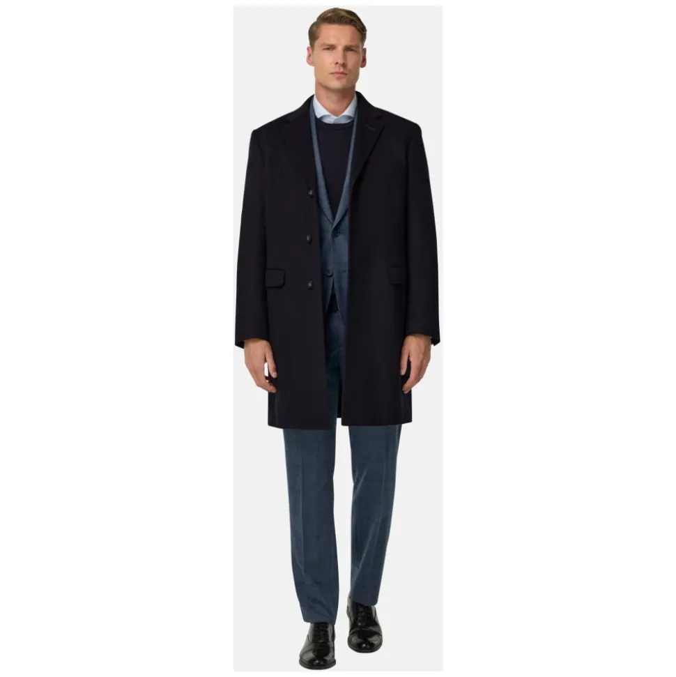 Cashmere Blend Single Breasted Coat
