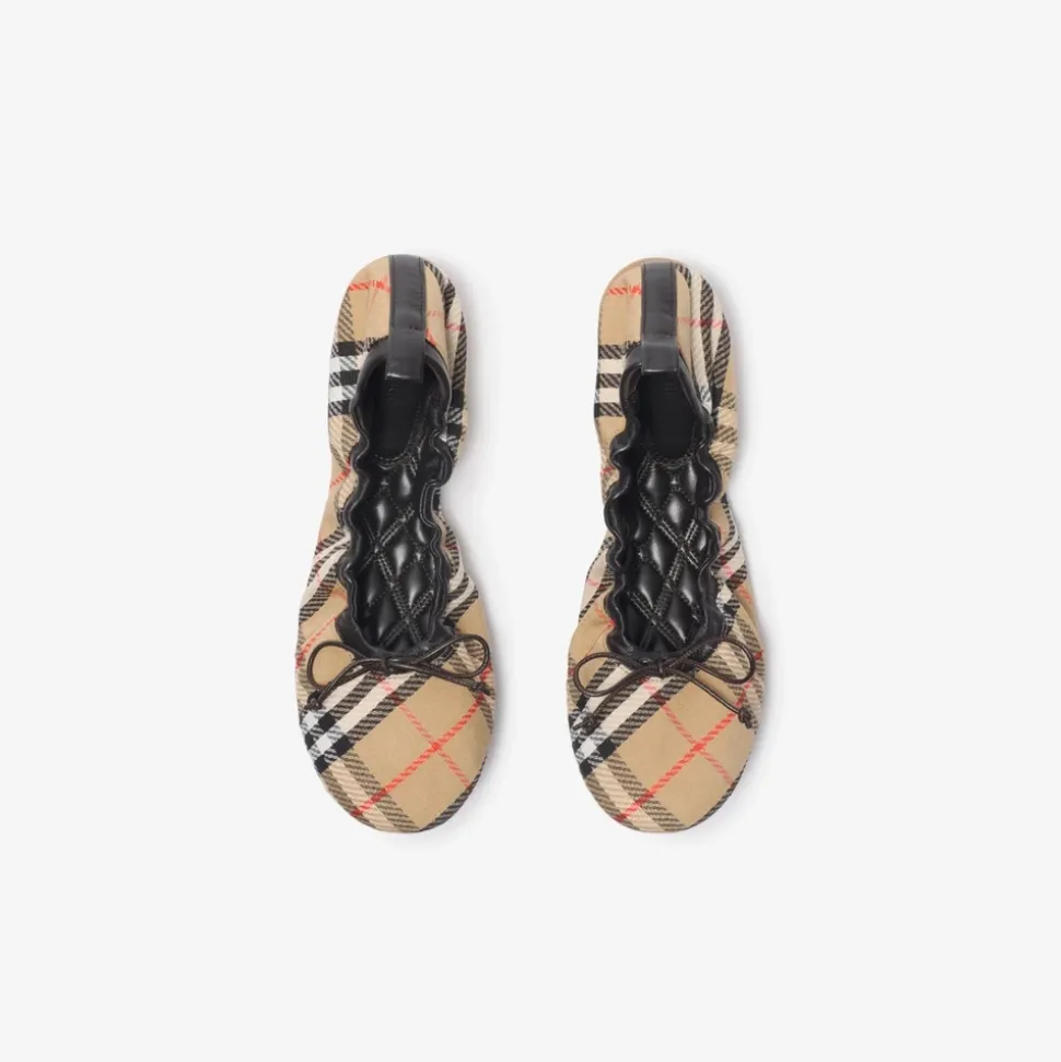 Check Fawn Ballerinas