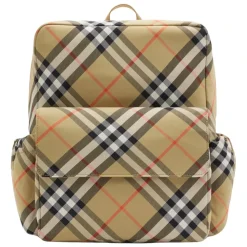 Check-Rucksack in Beige Stilvolle Wahl