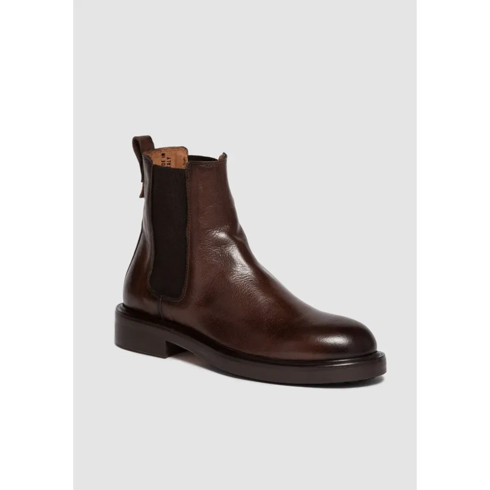 Chelsea Boot mit Dreifachsohle in Dunkelbraun