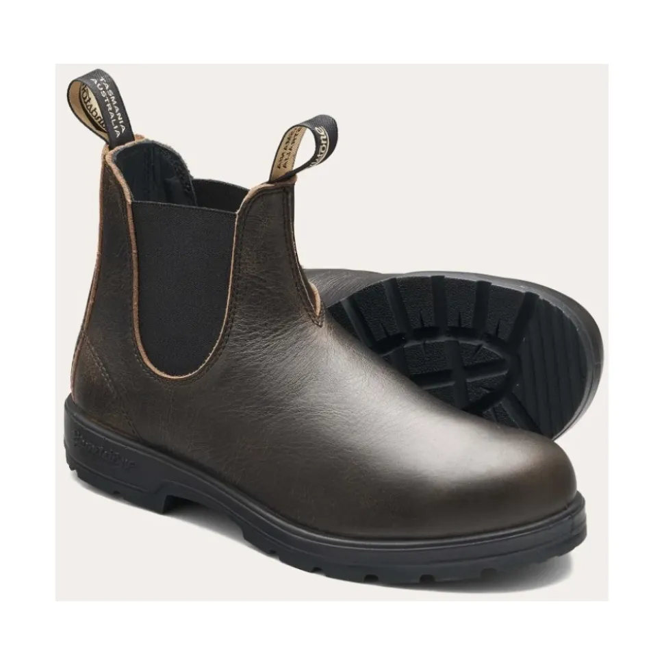 Chelsea Boots aus Vintage-braunem Premium-Leder