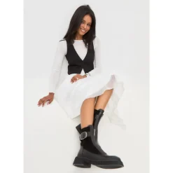 Chunky Sole Ankle Boots Ciara - Schwarz