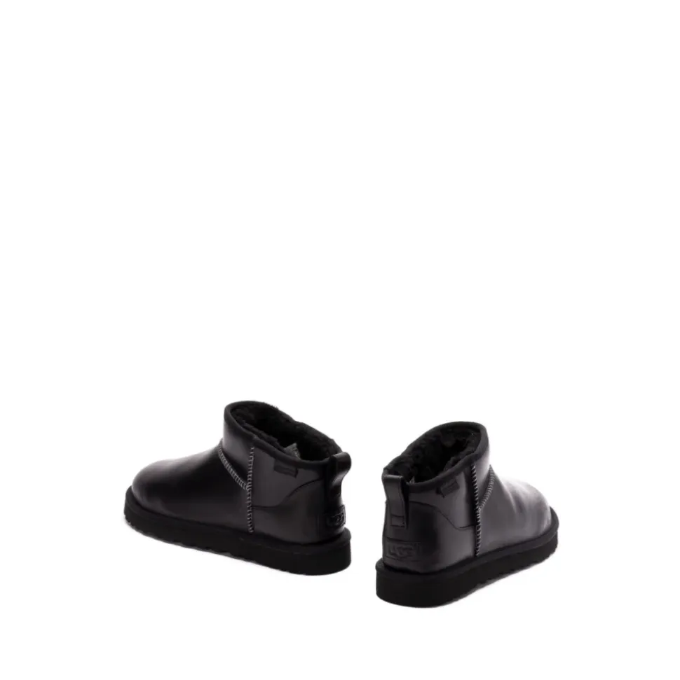 Classic Ultra Mini Leder Regen Stiefeletten