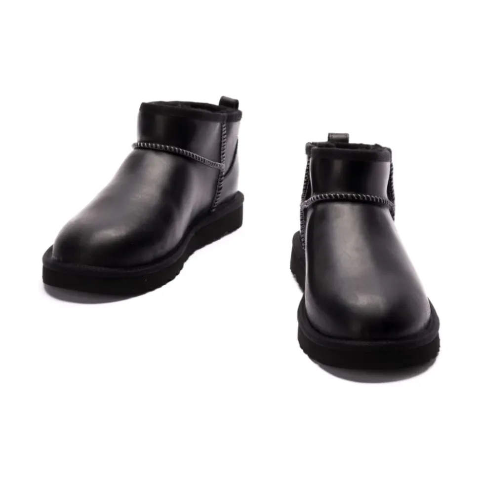 Classic Ultra Mini Leder Regen Stiefeletten
