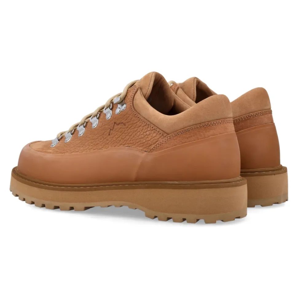 Cognac Geschlossener Low-Top-Stiefel