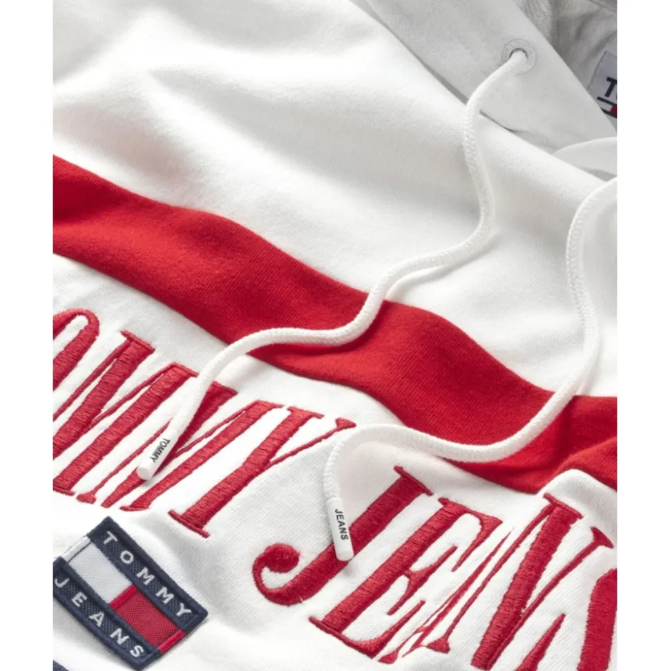 Cotton Hoodie mit weißem Logo