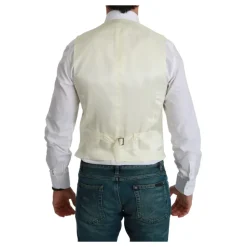 Cremefarbenes Off-White Formelles Wollweste