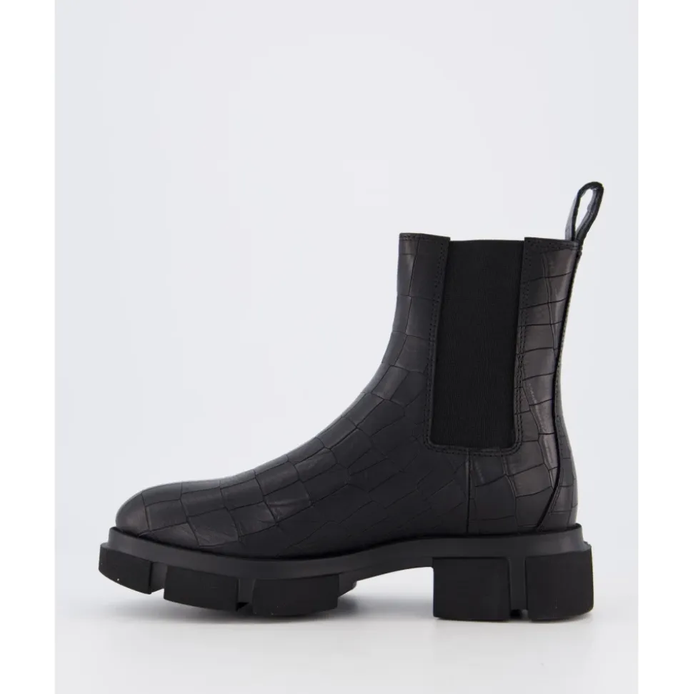 Croco Black Stilvolle Damenschuhe