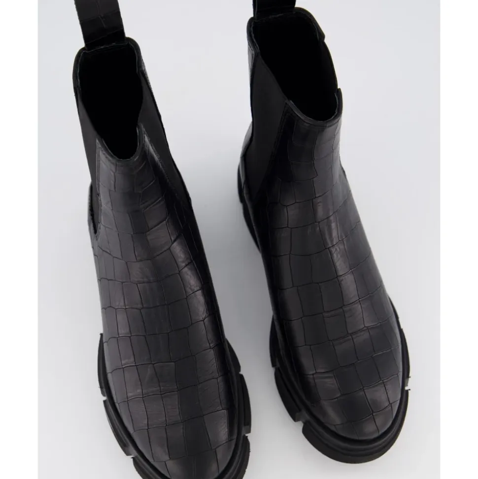 Croco Black Stilvolle Damenschuhe