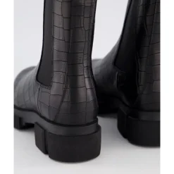 Croco Black Stilvolle Damenschuhe