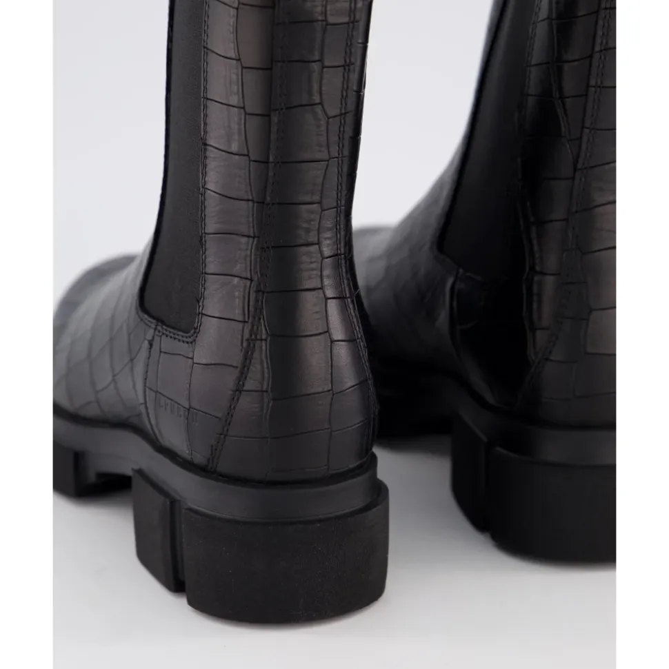 Croco Black Stilvolle Damenschuhe