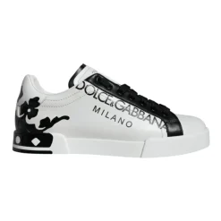 Crown Heel Logo Weiße Sneakers