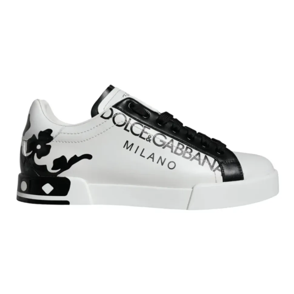 Crown Heel Logo Weiße Sneakers