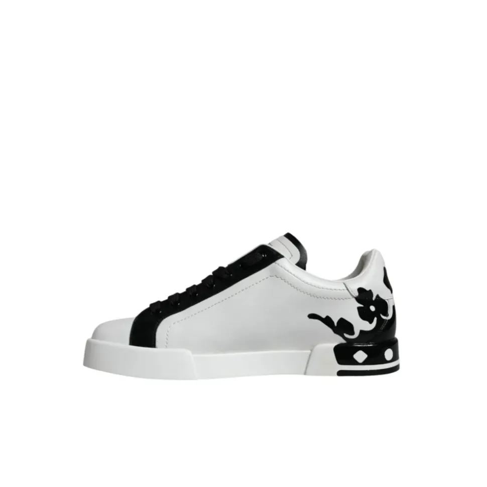 Crown Heel Logo Weiße Sneakers